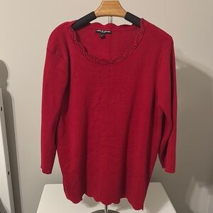 Red Long Sleeve Sweater